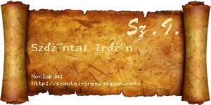 Szántai Irén névjegykártya